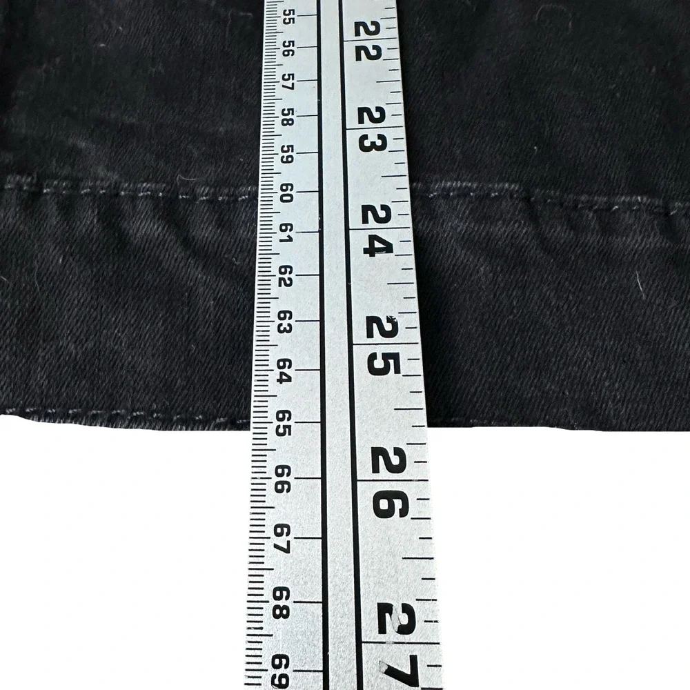 True Religion Mens‎ Black Denim Trucker Jacket Western Button Faded Black L